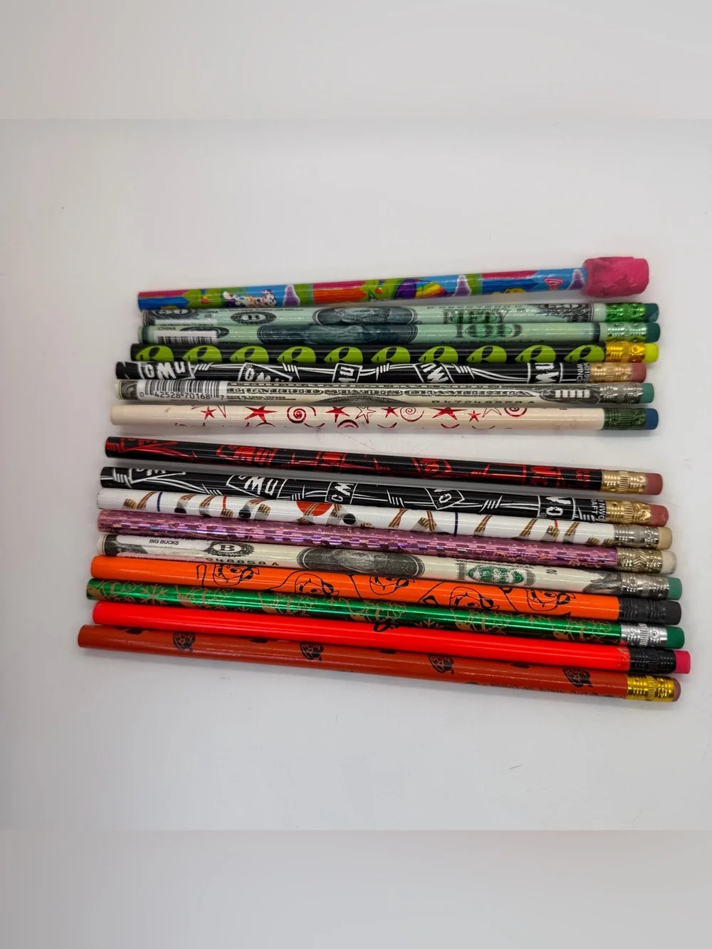Mixed Lot 90s pencils DARE HALLOWEEN MONEY NWO WWF Lisa frank
